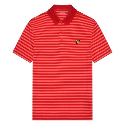 Front - Lyle & Scott Mens Broad Stripe Golf Polo Shirt