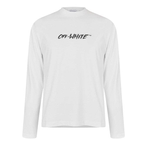 Front - Off White Mens Lightweight Long-Sleeved T-Shirt