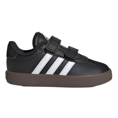 Front - Adidas Childrens/Kids Court 3.0 Suede Hook and Loop Shoes