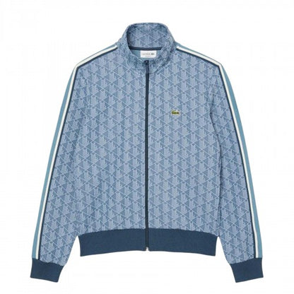 Front - Lacoste Mens Monogram Jacquard Track Jacket