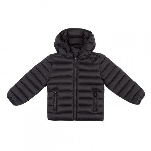 Front - SoulCal Girls Bubble Hooded Puffer Jacket