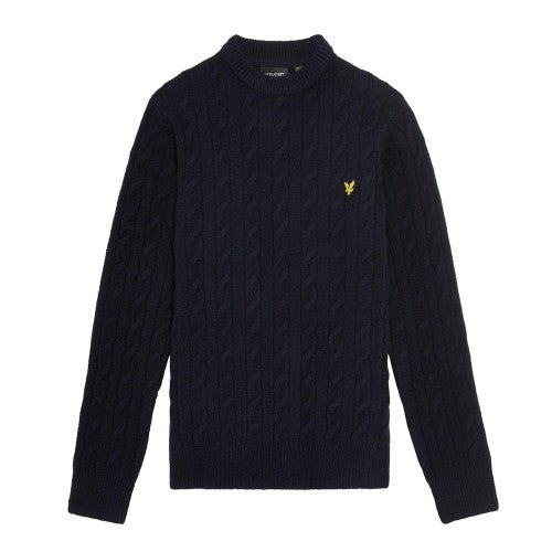 Front - Lyle & Scott Childrens/Kids Cable Knit Crew Neck Sweatshirt
