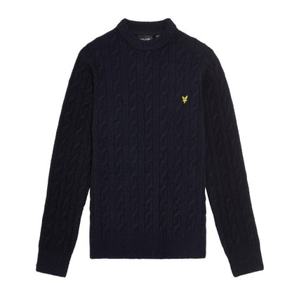 Front - Lyle & Scott Childrens/Kids Cable Knit Crew Neck Sweatshirt