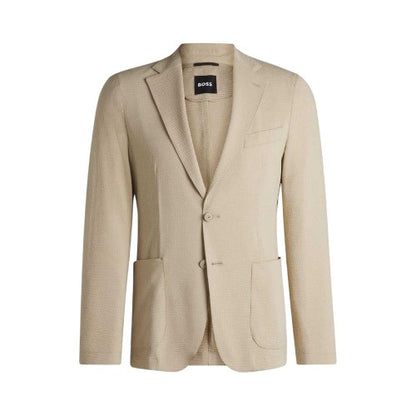 Front - Boss Mens Textured Notch Neck Blazer