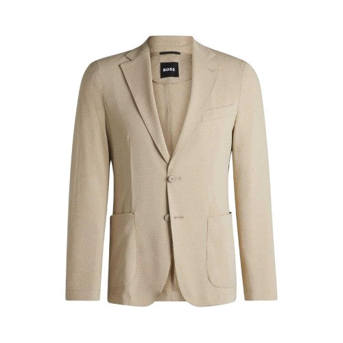 Front - Boss Mens Textured Notch Neck Blazer