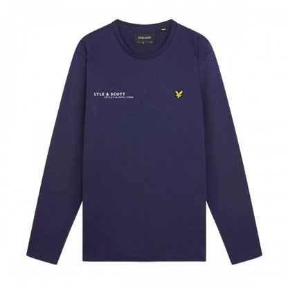 Front - Lyle & Scott Mens Co-Ordinate Print Long-Sleeved T-Shirt