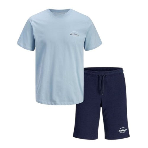 Front - Jack And Jones Childrens/Kids Logo T-Shirt & Shorts Set