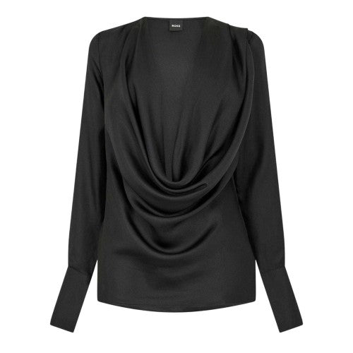 Front - Boss Womens/Ladies Satin Cowl Neck Blouse