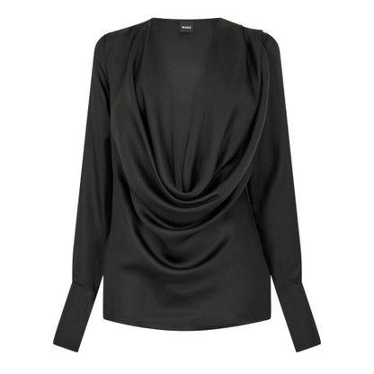 Front - Boss Womens/Ladies Satin Cowl Neck Blouse