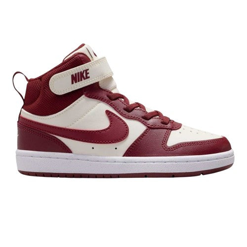 Front - Nike Childrens/Kids Court Borough Swoosh Leather High Tops