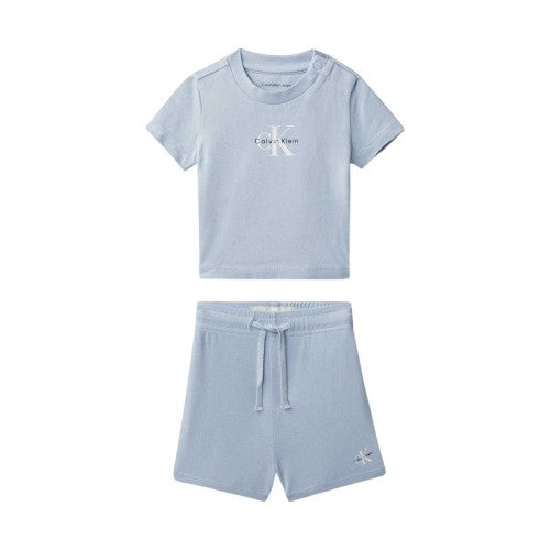 Front - Calvin Klein Baby Logo T-Shirt & Shorts Set