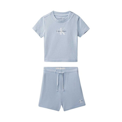 Front - Calvin Klein Baby Logo T-Shirt & Shorts Set