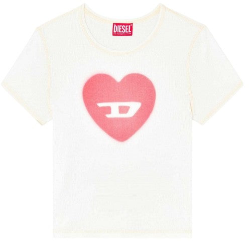 Front - Diesel Womens/Ladies Heart Logo T-Shirt