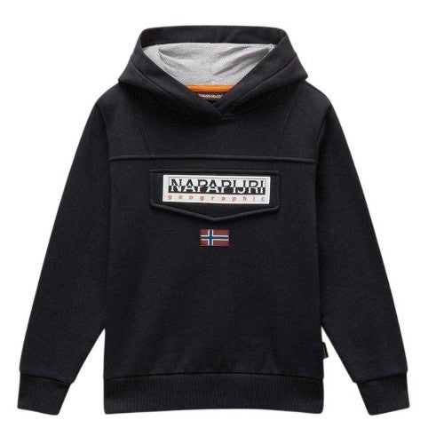 Front - Napapijri Childrens/Kids Burgee Regular Hoodie