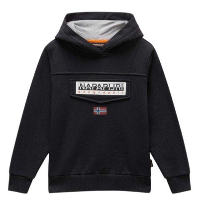 Front - Napapijri Childrens/Kids Burgee Regular Hoodie
