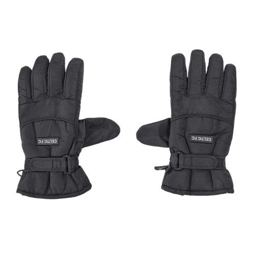 Front - Celtic FC Mens Polyester Logo Winter Gloves