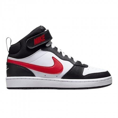 Front - Nike Boys Court Borough High-top Flat High Top Trainers