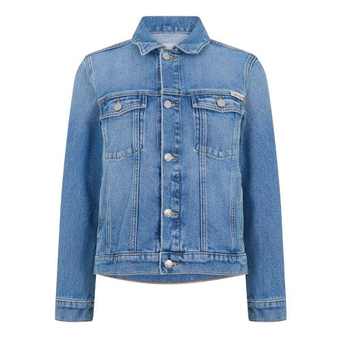 Front - Calvin Klein Childrens/Kids Woven Cuffed Trucker Jacket