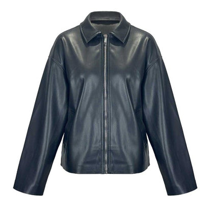 Front - Jack Wills Womens/Ladies Faux Leather Bomber Jacket
