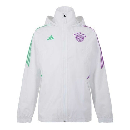 Front - Adidas Mens FC Bayern Munich Waterproof Jacket