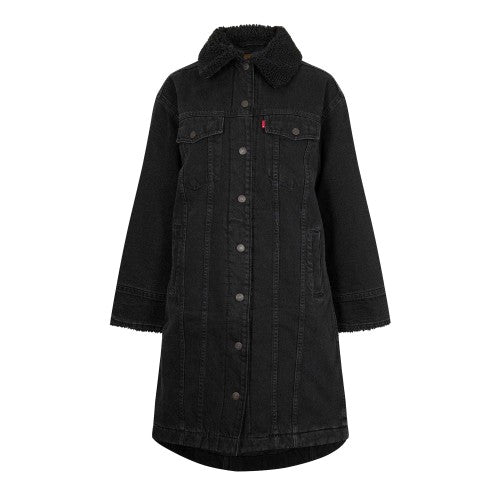 Front - Levis Womens/Ladies Padded Denim Padded Trucker Jacket