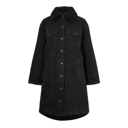 Front - Levis Womens/Ladies Padded Denim Padded Trucker Jacket