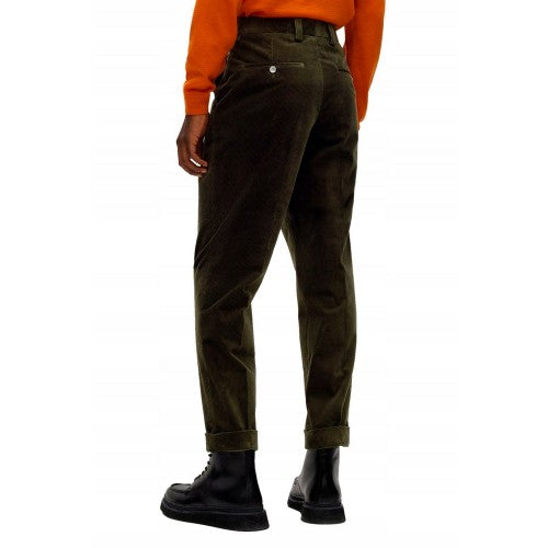Front - Hugo Boss Mens H-Perin Pleated Trousers