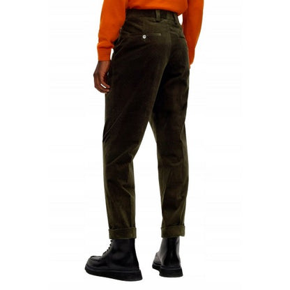 Front - Hugo Boss Mens H-Perin Pleated Trousers