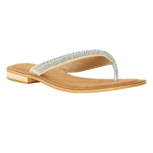 Front - Dune London Womens/Ladies Labyrinth Beaded Suede Toe Post Flat Sandals