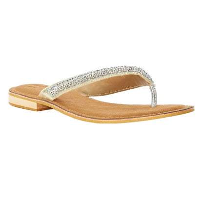 Front - Dune London Womens/Ladies Labyrinth Beaded Suede Toe Post Flat Sandals