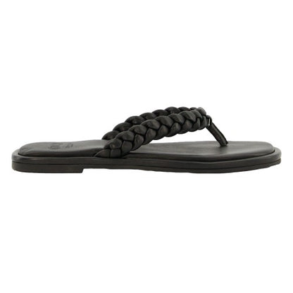 Front - Dune London Womens/Ladies Loxx Plaited Leather Toe Post Flat Sandals
