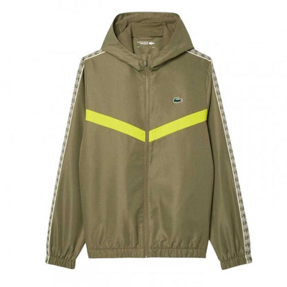 Front - Lacoste Mens Monogram Track Jacket