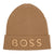 Front - Boss Lara Embroidered Logo Ribbed Beanie