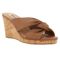 Front - Dune London Womens/Ladies Kacee Twist Knot Leather Wedge Mule Sandals