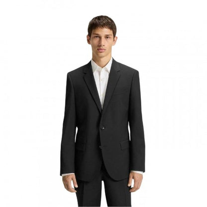 Front - Boss Mens Plain Notch Neck Suit Jacket