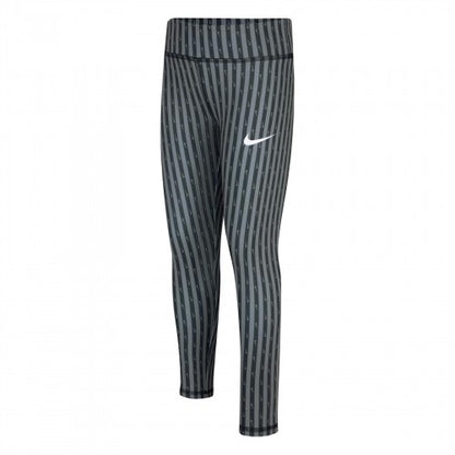 Front - Nike Girls Stripe Leggings
