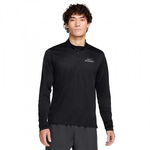 Front - Nike Mens Pacer Logo Dri-FIT Half Zip Top