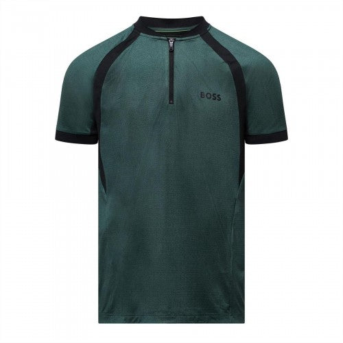 Front - Boss Mens PL_TOC Matchball Jersey Slim Polo Shirt