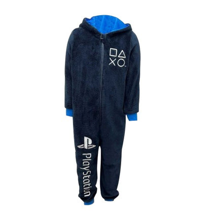 Front - Playstation Childrens/Kids Fleece Long-Sleeved Sleepsuit
