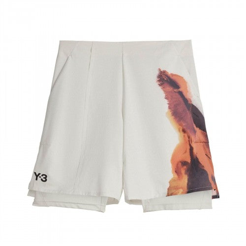 Front - Y-3 Mens Logo Tennis Shorts