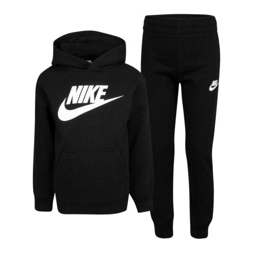 Front - Nike Boys Logo Fleece Long-Sleeved Tracksuit Set