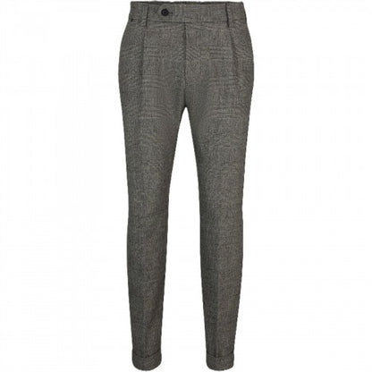 Front - Boss Mens Perin Pleated Trousers