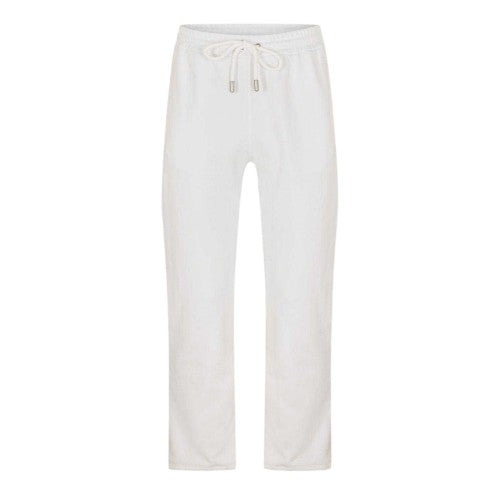 Front - Off White Mens Fleece Joggers
