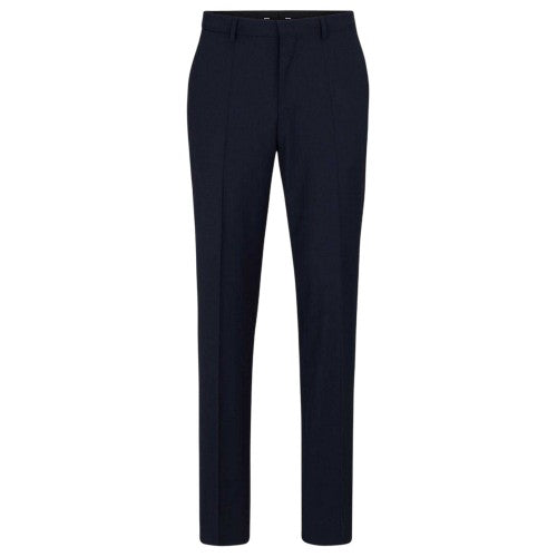 Front - Boss Mens Leon Straight Leg Trousers