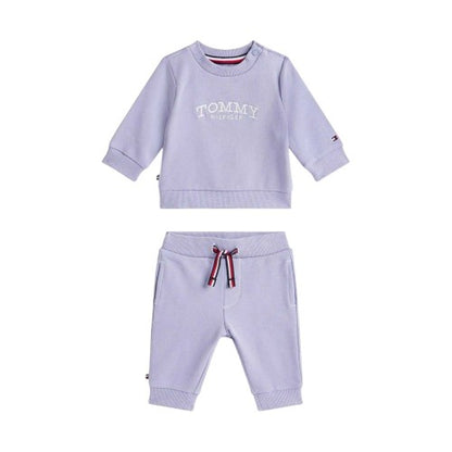 Front - Tommy Hilfiger Childrens/Kids Lettering Sweatshirt & Jogging Bottoms Set