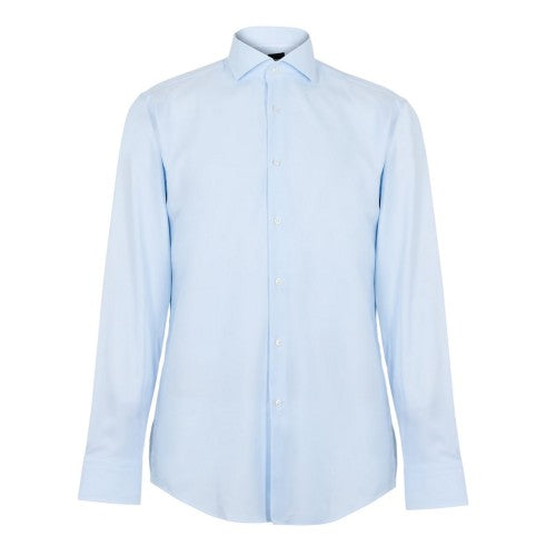 Front - Boss Mens H-Hank Spread Collar Shirt