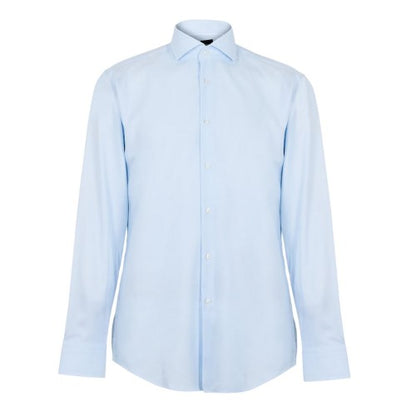 Front - Boss Mens H-Hank Spread Collar Shirt