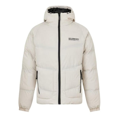 Front - NY Concept Mens Full Zip Puffer Jacket