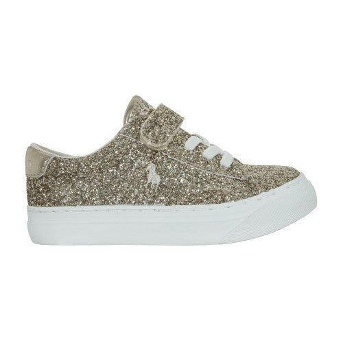 Front - Ralph Lauren Childrens/Kids Ryley Glitter Shoes