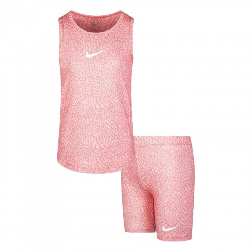 Front - Nike Childrens/Kids Snake Print Top & Shorts Set